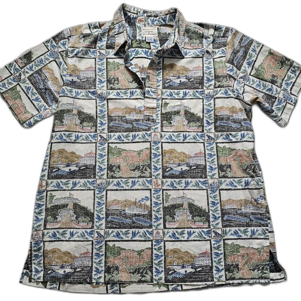 Vintage Reyn Spooner Dietrich Varez Hawaiian Shirt 3XL Aloha Print